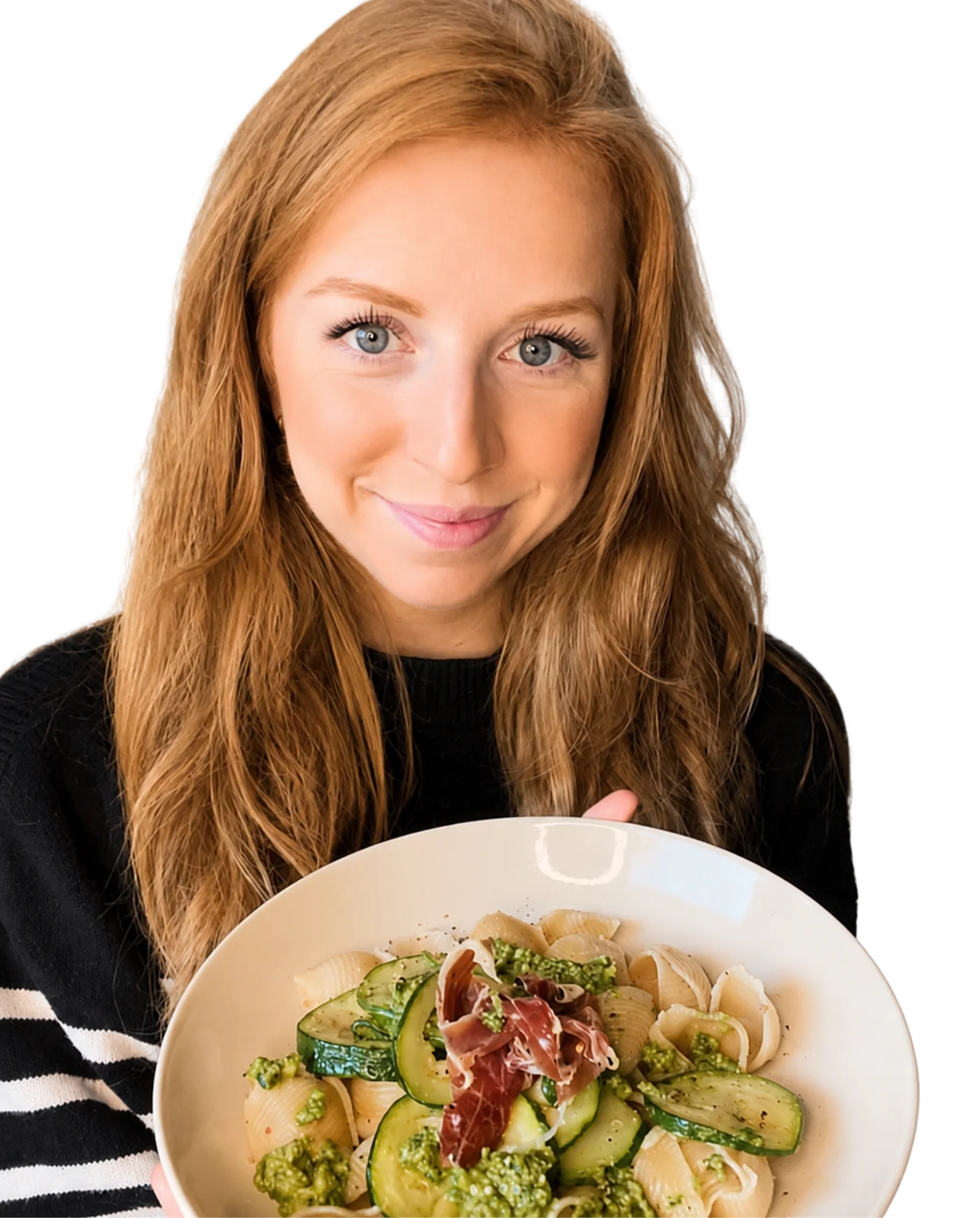 Marie Chavanes, nutritionniste en ligne, présentant un plat équilibré